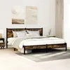 Image de vidaXL Cadre de lit en métal sans matelas chêne fumé 180x200 cm
