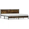 Image de vidaXL Cadre de lit en métal sans matelas chêne fumé 193x203 cm