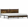 Image de vidaXL Cadre de lit en métal sans matelas chêne fumé 200x200 cm