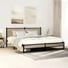 Image de vidaXL Cadre de lit en métal sans matelas chêne sonoma 180x200 cm