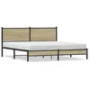 Image de vidaXL Cadre de lit en mÃ©tal sans matelas chÃªne sonoma 180x200 cm