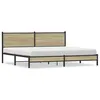 Image de vidaXL Cadre de lit en métal sans matelas chêne sonoma 193x203 cm