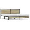 Image de Vidaxl Cadre De Lit En MÃ©tal Sans Matelas ChÃªne Sonoma 193x203 Cm