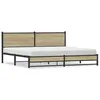 Image de vidaXL Cadre de lit en métal sans matelas chêne sonoma 200x200 cm