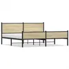 Image de vidaXL Cadre de lit en métal sans matelas chêne sonoma 200x200 cm