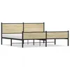 Image de vidaXL Cadre de lit en mÃ©tal sans matelas chÃªne sonoma 200x200 cm