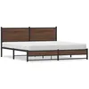 Image de vidaXL vidaXL Cadre de lit en métal sans matelas chêne marron 180x200 cm