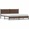 Image de vidaXL Cadre de lit en métal sans matelas chêne marron 183x213 cm