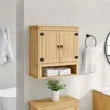 Image de vidaXL Armoire murale de salle de bain Corona bois de pin massif4013406