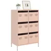 Image de vidaXL Buffet haut rose 68x39x101,5 cm acier851221
