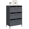 Image de vidaXL Buffet haut anthracite 68x39x101,5 cm acier851222