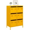 Image de vidaXL Vidaxl Buffet Haut Jaune Moutarde 68x39x101,5 Cm Acier