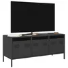 Image de vidaXL Meuble TV noir 101,5x39x43,5 cm acier laminé à froid851226