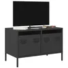 Image de vidaXL Meuble TV noir 68x39x43,5 cm acier laminé à froid851232