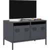 Image de vidaXL Meuble TV anthracite 68x39x43,5 cm acier laminÃ© Ã  froid