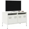 Image de vidaXL Meuble TV blanc 68x39x43,5 cm acier laminé à froid851237