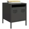 Image de vidaXL Table de chevet noir 35x39x43,5 cm acier851244