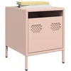 Image de vidaXL Tables de chevet 2 pcs rose 35x39x43,5 cm acier