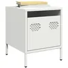 Image de vidaXL Tables de chevet 2 pcs blanc 35x39x43,5 cm acier851255