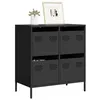 Image de vidaXL Buffet noir 68x39x73,5 cm acier laminé à froid851256