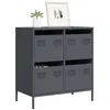 Image de vidaXL Buffet anthracite 68x39x73,5 cm acier laminé à froid851258