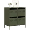 Image de vidaXL Buffet vert olive 68x39x73,5 cm acier laminÃ© Ã  froid