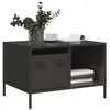 Image de vidaXL Table basse noir 68,5x50x43,5 cm acier laminé à froid851280