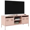 Image de vidaXL Meuble TV rose 101,5x39x43,5 cm acier laminé à froid851299