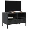 Image de vidaXL Meuble TV noir 68x39x43,5 cm acier laminé à froid851316