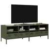 Image de vidaXL Meuble TV vert olive 135x39x43,5 cm acier laminé à froid851332