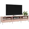 Image de vidaXL Meuble TV rose 202x39x43,5 cm acier laminé à froid851347