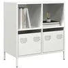 Image de vidaXL Buffet blanc 68x39x73,5 cm acier laminé à froid851363