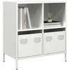 Image de vidaXL Buffet blanc 68x39x73,5 cm acier laminÃ© Ã  froid