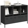 Image de vidaXL Buffet noir 101,5x39x73,5 cm acier laminé à froid851364