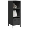 Image de vidaXL Buffet haut noir 35x39x103,5 cm acier