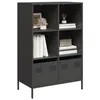 Image de vidaXL Buffet haut noir 68x39x103,5 cm acier851382