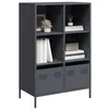Image de vidaXL Buffet haut anthracite 68x39x103,5 cm acier851384