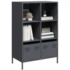 Image de vidaXL Buffet haut anthracite 68x39x103,5 cm acier