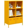 Image de vidaXL Buffet haut jaune moutarde 68x39x103,5 cm acier851385