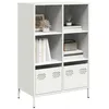 Image de vidaXL Buffet haut blanc 68x39x103,5 cm acier851387