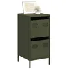 Image de vidaXL Buffet vert olive 35x39x73,5 cm acier laminé à froid851398