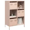 Image de vidaXL Buffet haut rose 68x39x103,5 cm acier851407