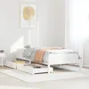 Image de vidaXL Cadre de lit sans matelas blanc 75x190 cm bois de pin massif