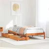 Image de vidaXL Cadre de lit sans matelas cire marron 100x200cm bois pin massif