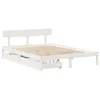 Image de vidaXL Cadre de lit sans matelas blanc 160x200 cm bois de pin massif