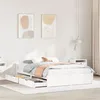 Image de vidaXL Cadre de lit sans matelas blanc 140x190 cm bois de pin massif