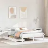 Image de vidaXL Cadre de lit avec tiroirs sans matelas blanc 160x200 cm