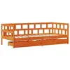 Image de vidaXL Lit de jour avec tiroirs sans matelas cire marron 80x200cm bois3302090