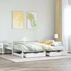 Image de vidaXL Lit de jour avec gigogne et tiroirs sans matelas blanc 80x200cm
