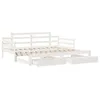 Image de vidaXL Lit de jour avec gigogne et tiroirs sans matelas blanc 90x200cm3302238